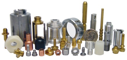 display of cnc machined parts