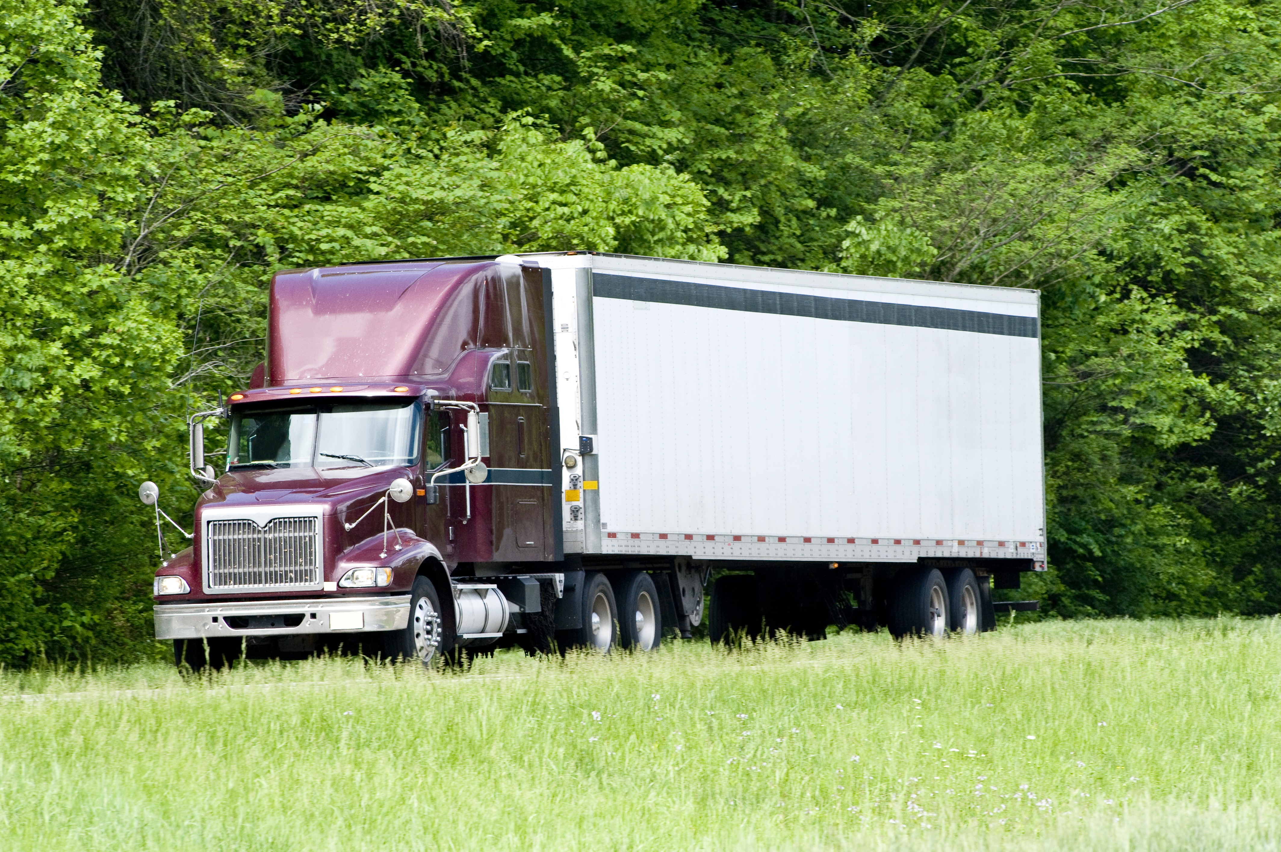 tractor trailer truck on the highway